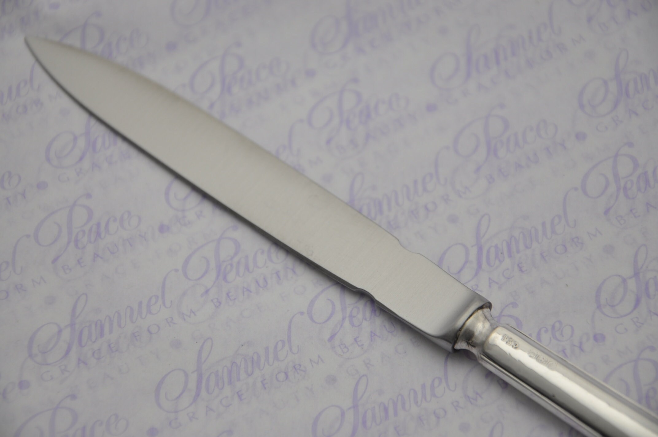 John Biggin Plain Thread Pattern Pattern Sterling Silver Letter Opener ...
