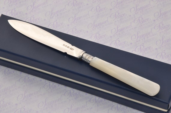 Mappin & Webb ペーパーナイフ Mappin and Webb Perfect Mother of Pearl & Silver Blade Letter