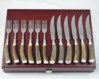 Vintage 1960s Premier Sheffield Steak Knives, Set of 6, MCM Mid