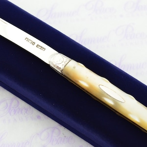 Pristine Silver Bladed Mother Of Pearl Fully Restored Sheffield Made Pen/Pocket Knife 1901