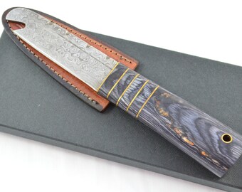 New Fantastic Genuine Laminate Handle Sgian Dubh Bottle Opener Damascus Steel Made in Sheffield England