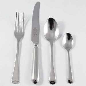 New Old English Pattern 4 Piece place Setting Made in Sheffield England Stainless Steel Cutlery Fantastic image 1