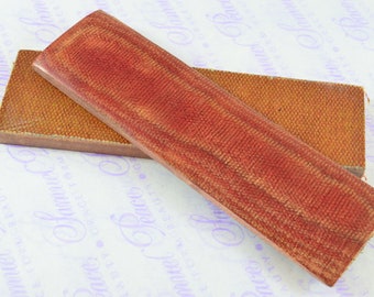 Pair of Military Red Micarta Knife Scales Knife Making Parts Micarta Blanks