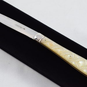 Pristine Silver Bladed Mother Of Pearl Fully Restored Sheffield Made Pen/Pocket Knife 1866