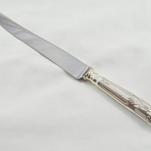 Sterling Silver Pie Cake Gateaux Serving Knife Kings Pattern made in Sheffield 1973