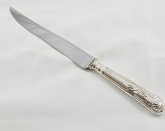 Sterling Silver Pie Cake Gateaux Serving Knife Kings Pattern made in Sheffield 1973
