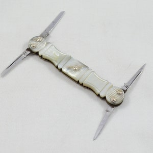 Exhibition Piece! Steel Bladed Mother Of Pearl Fully Restored Sheffield Made Pen/Pocket Knife c1800 To His Majesty