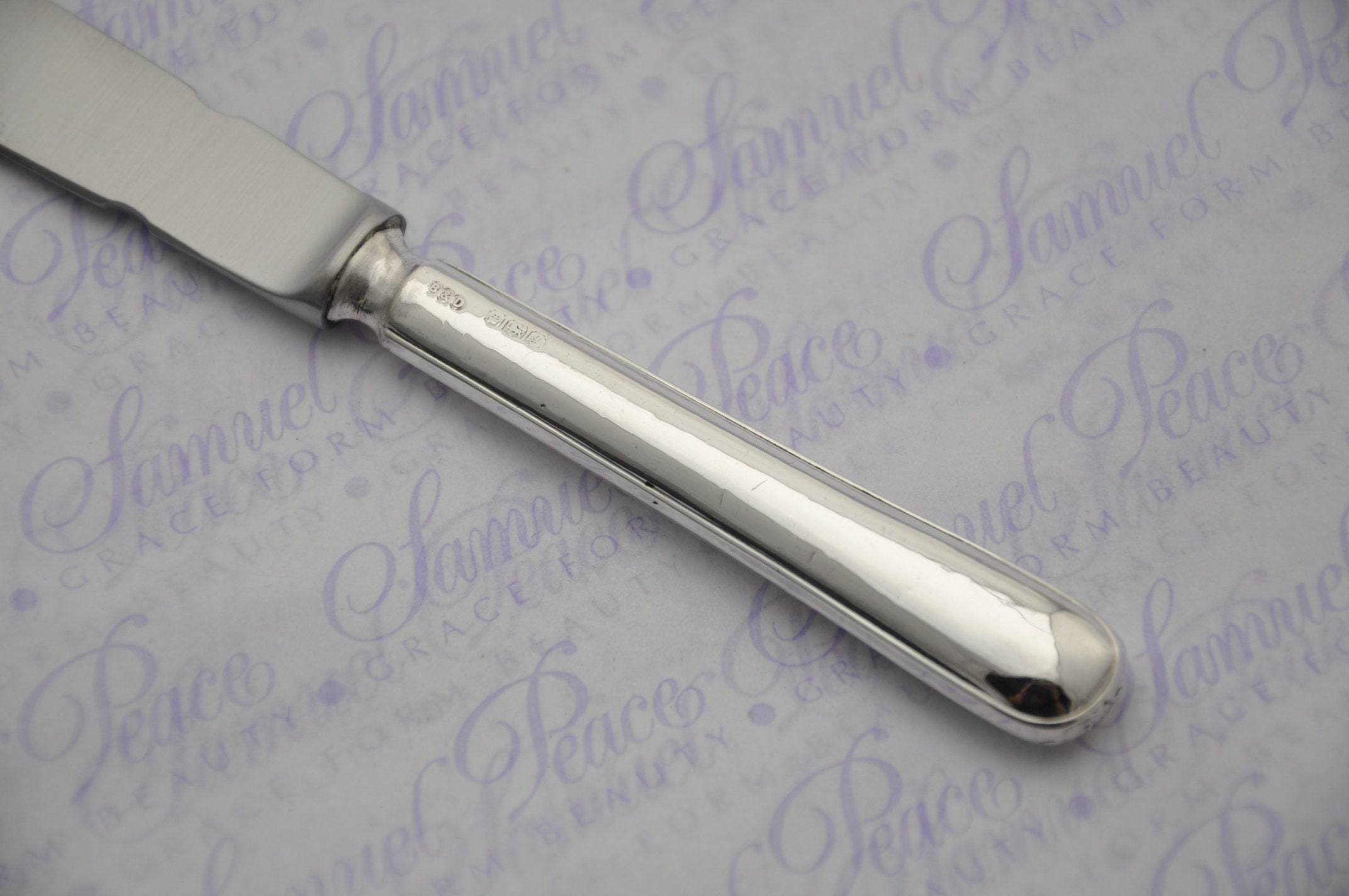 John Biggin Plain Thread Pattern Pattern Sterling Silver Letter Opener ...