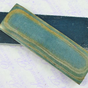 Pair of Aqua & Mustard Canvas Micarta Knife Scales Knife Making Parts Micarta Blanks