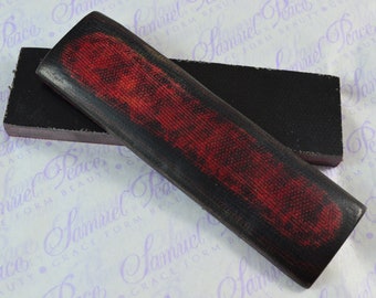 Pair of Red & Black Canvas Micarta Knife Scales Knife Making Parts Micarta Blanks