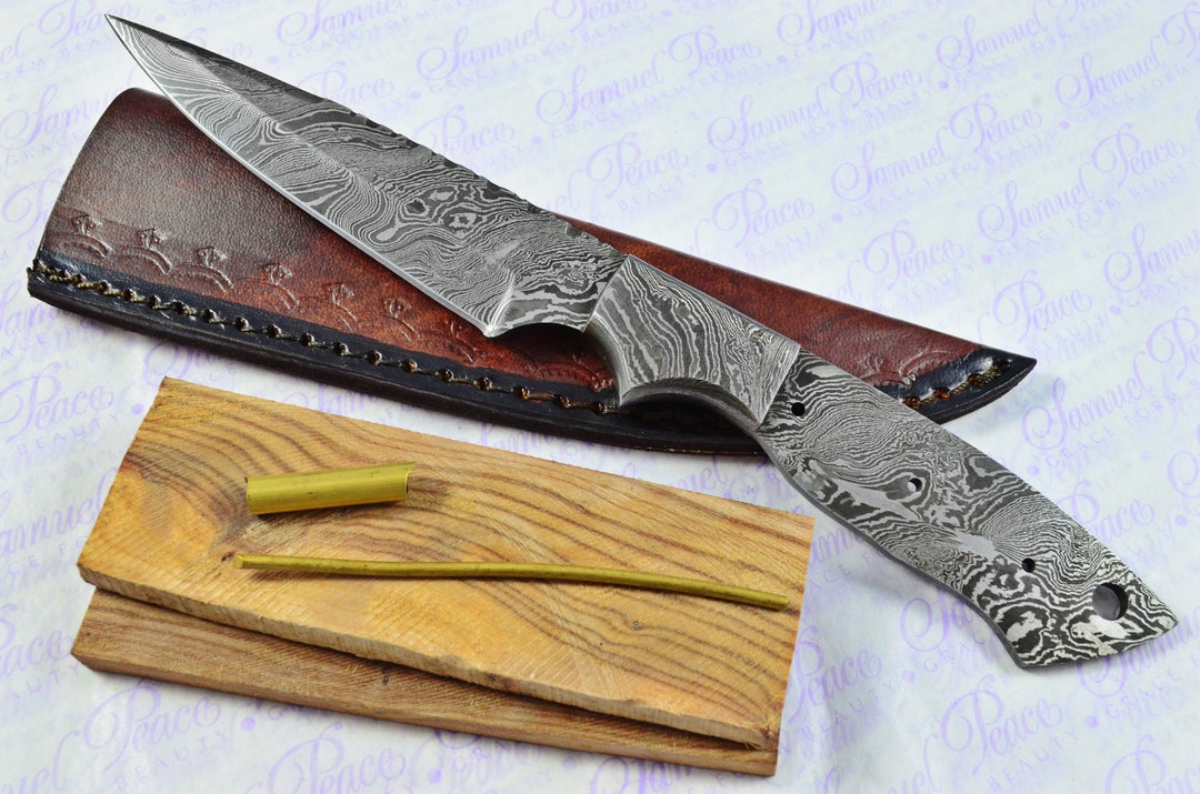 Coltello Damasco MAQSON 6168EA – Acciaio Per Pelli, Caccia, Medievale – Modello Skinner