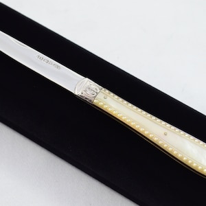 Pristine Silver Bladed Mother Of Pearl Fully Restored Sheffield Made Pen/Pocket Knife 1866