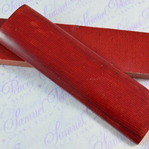 Coppia di tela rosso ciliegia Micarta coltello scale coltello facendo parti Micarta spazi vuoti