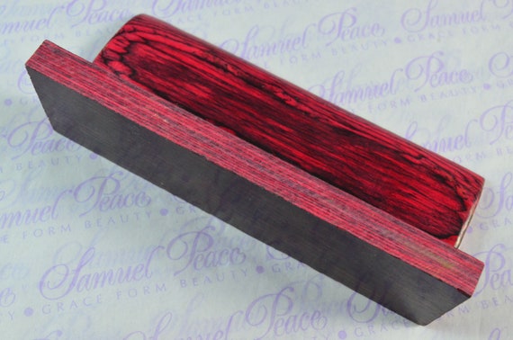 Par De Rosa y Negro escalas de cuchillo de madera laminada cuchillo haciendo piezas espacios en blanco de madera 