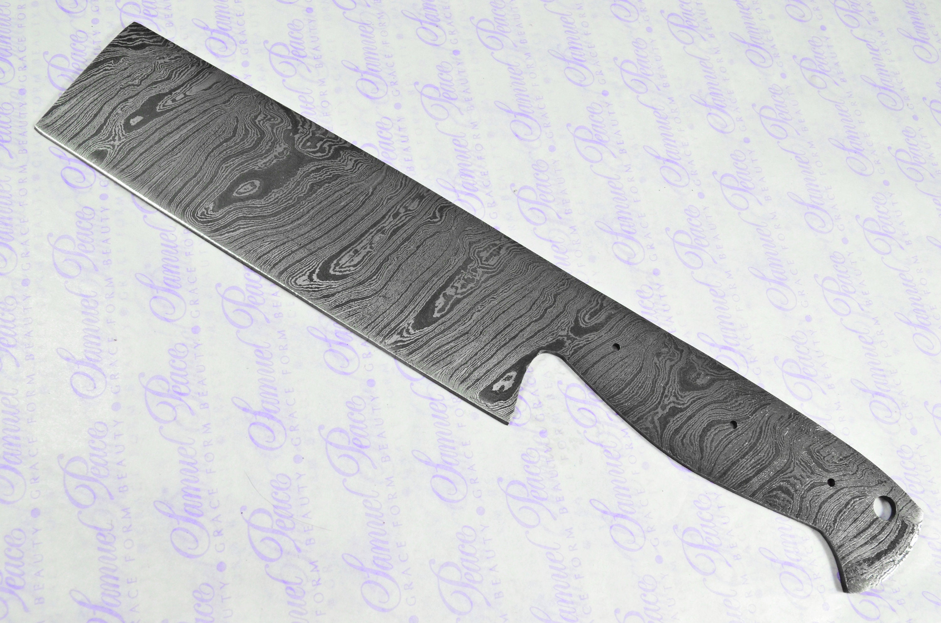 Kitchen Knife Making Kit Fantastic Damascus Steel Cleaver Etsy