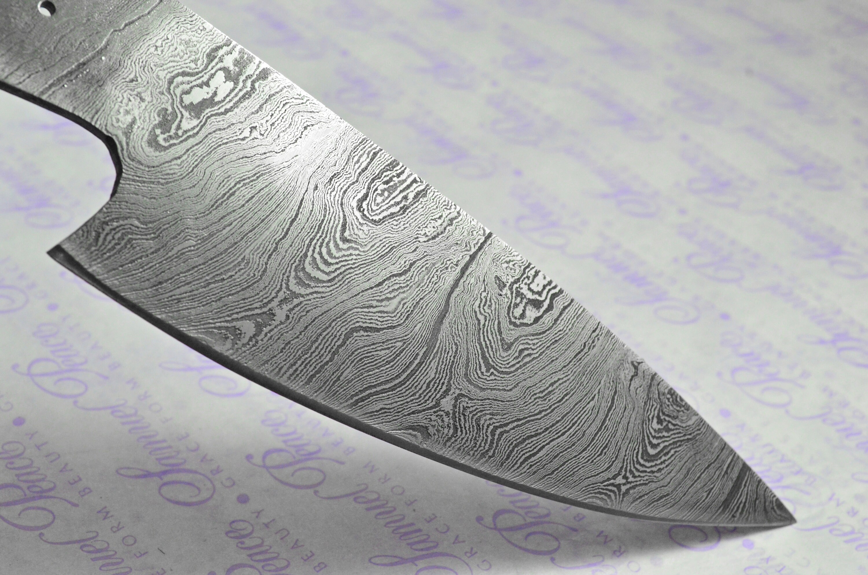 Kitchen Knife Making Kit Fantastic Damascus Steel Chopping Etsy