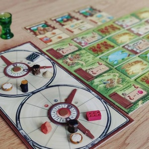 Glass Road Brettspiel 3D gedruckte und handbemalte Token