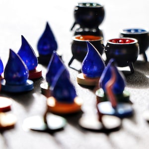 Quacks of Quedlinburg Upgrade Tokens VP Tokens, Droplets and Rat Tails 3D Printed and Hand-painted Models
