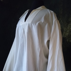 Men&#39;s Bohemian Renaissanc natural cotton 3/4 sleeve pirate festival wedding shirt
