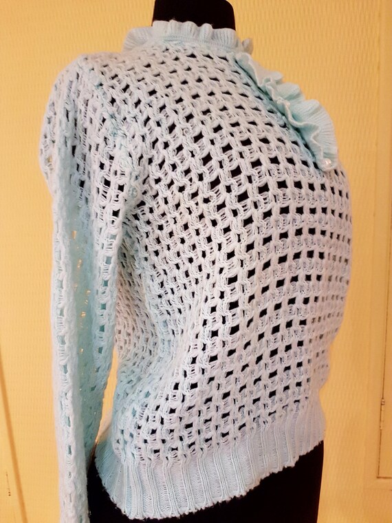 Turtleneck Sweater Loose Knit Top for Women Girls Mint Green
