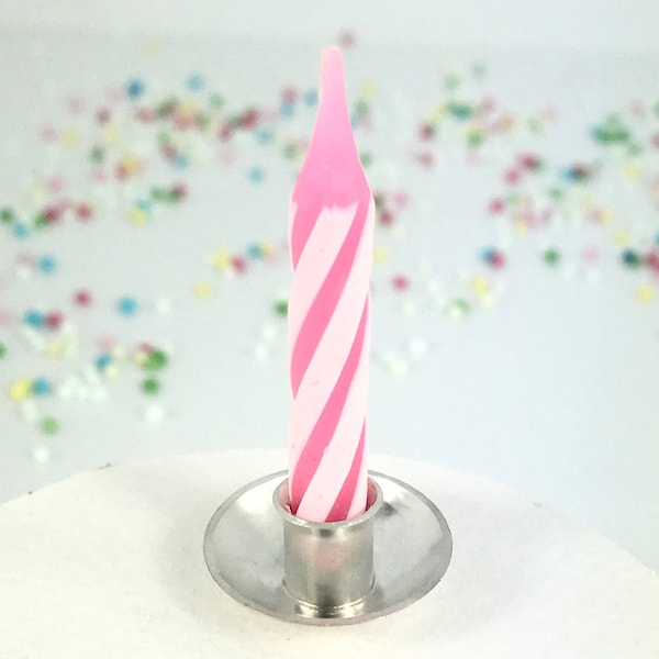 Silver Birthday Candle Holder Etsy