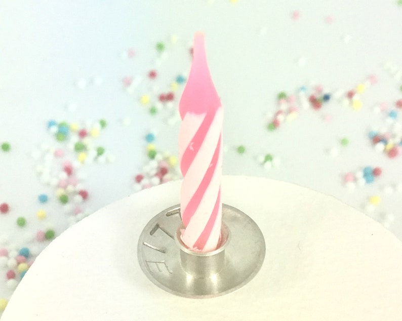 Customized birthday candle holder sterling silver for cake Etsy