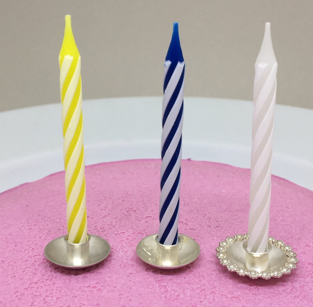 Cake Candle Holder Sterling Silver for Birthday Cake, Wedding Cake ...