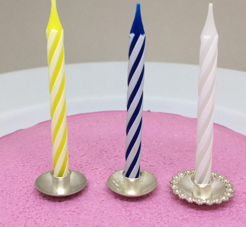 Birthday Candle Holder in Sterling Silver for Cake Wedding Etsy