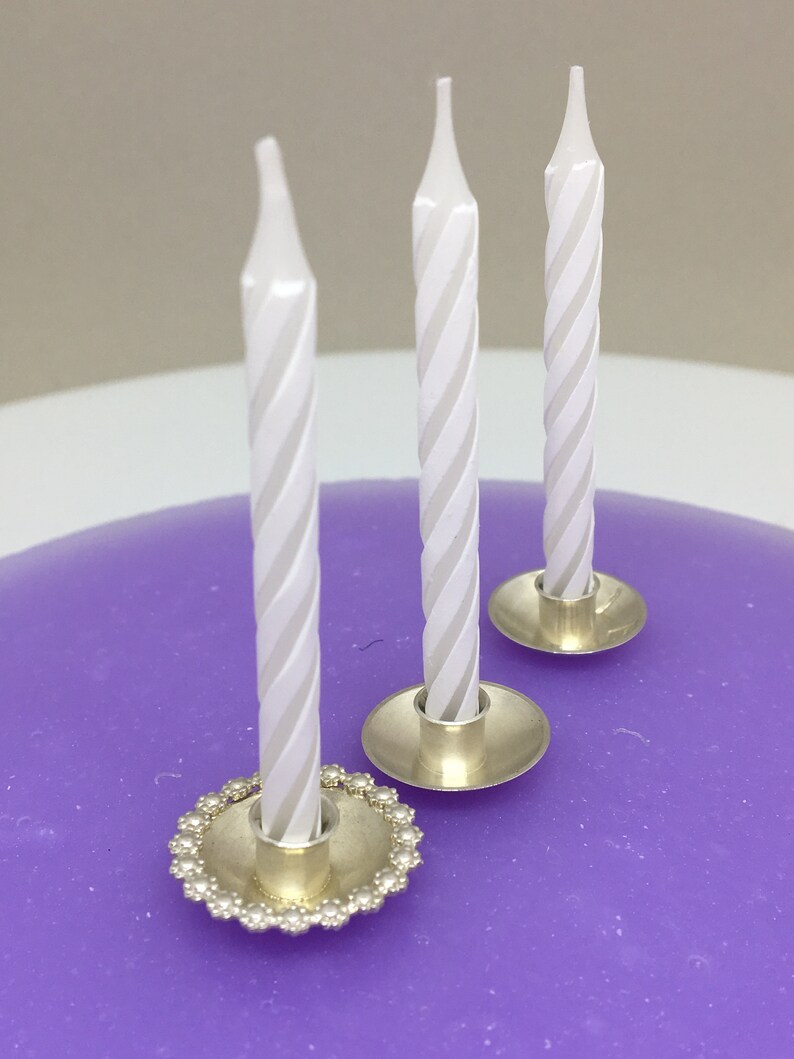 Birthday Candle Holder in Sterling Silver. Cake Decorating for Etsy