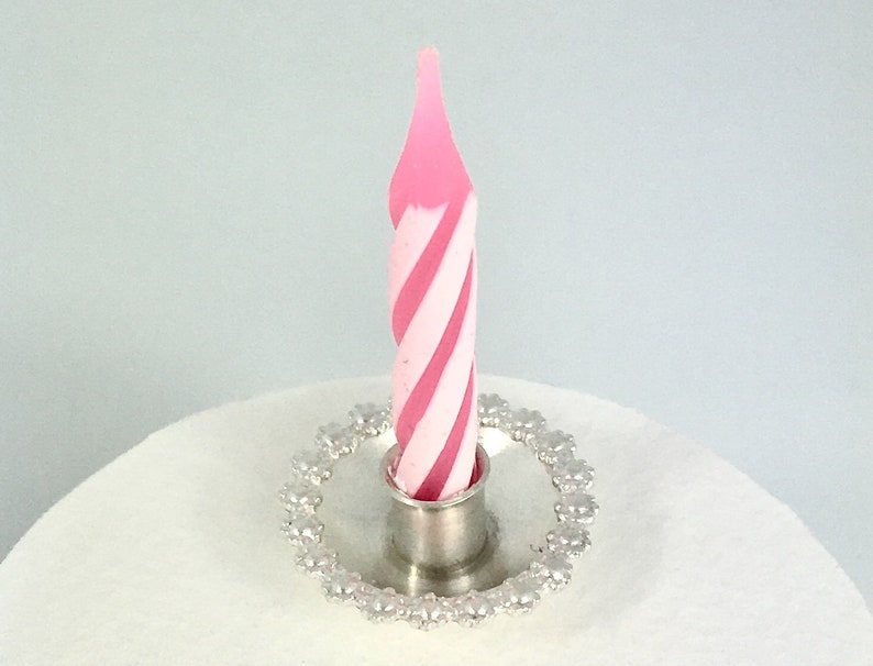 Cake topper in sterling silver. Birthday candle holder DAISY Etsy