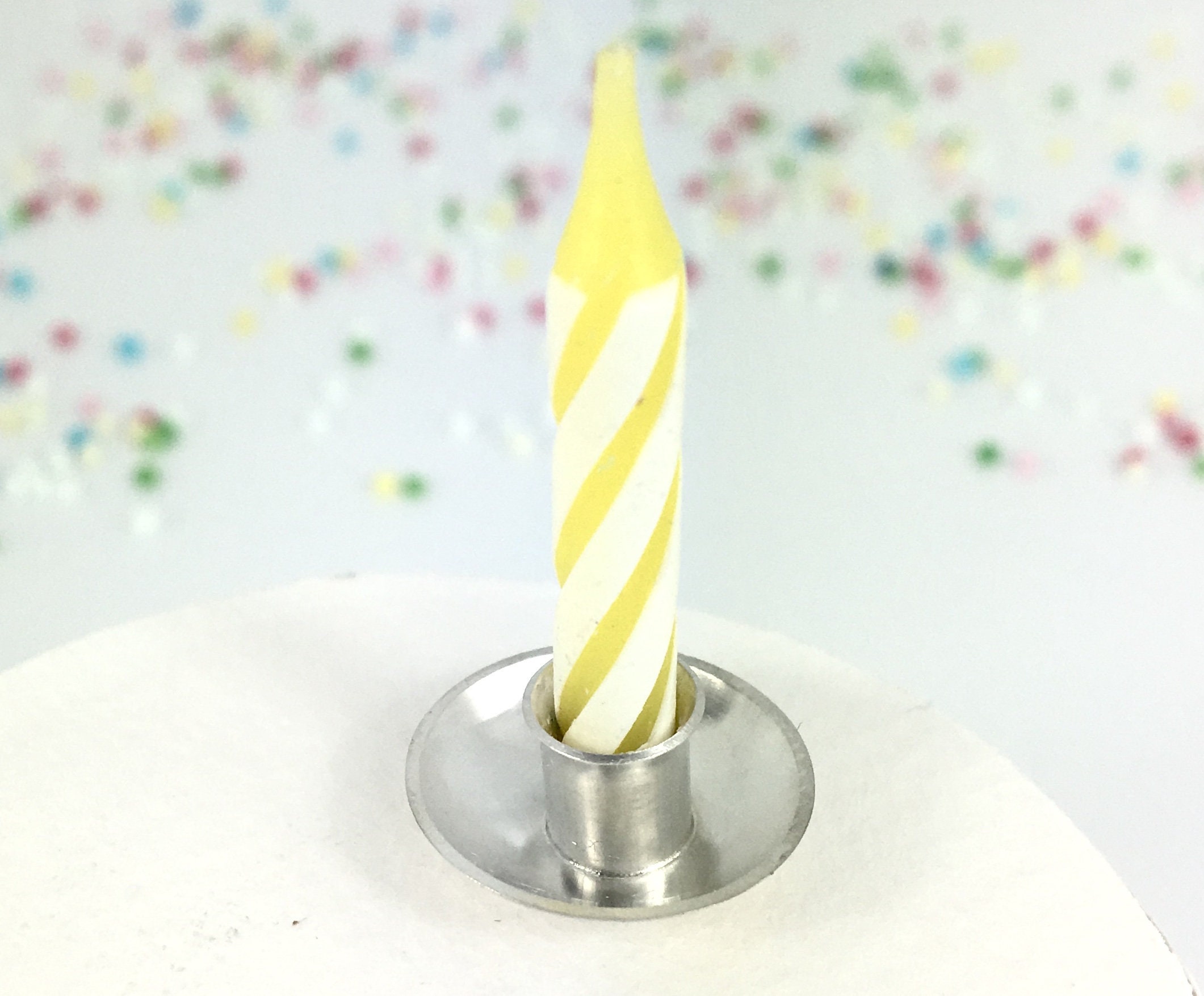 Cake topper in sterling silver. Birthday candle holders hand Etsy
