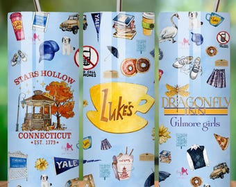 Motifs pour gobelets Luke's Diner/Gilmore Girls Lover/Dragonfly Inn (59 cl) - Téléchargement numérique par sublimation - Motif uniquement