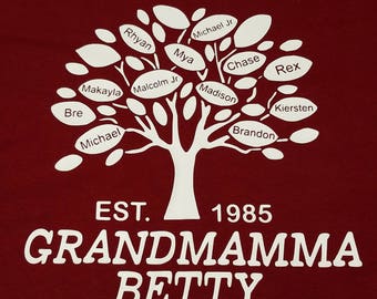 Family Tree Shirt/grandma/grandmother 