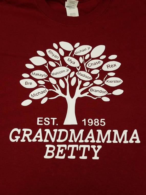 Download Family Tree Shirt Grandma Grandmother Neenee Memaw Shirt Etsy
