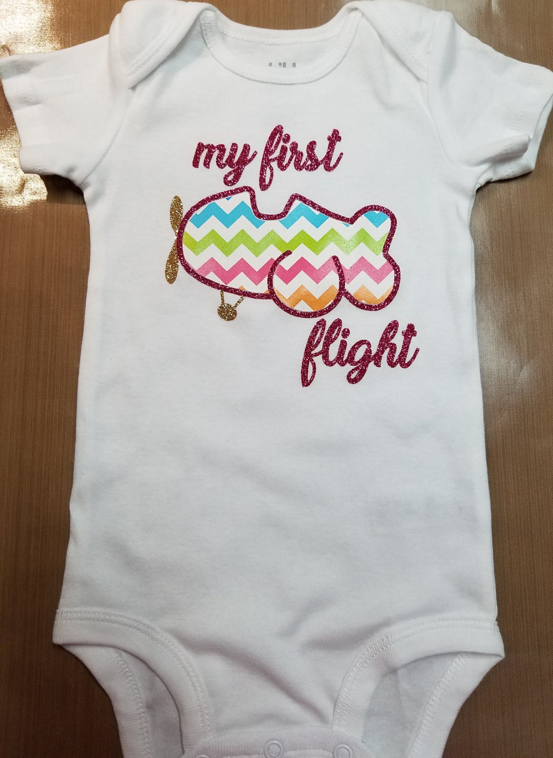 My First Flight/baby Travel Onesie Girl Etsy