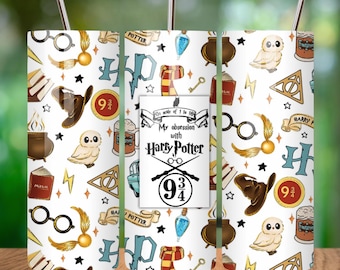 Design per bicchieri termici di Harry Potter da 20 oz (590 ml) con stampa a sublimazione - Solo design