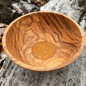 Ash wooden bowl, handmade wood and resin bowl, eating bowl