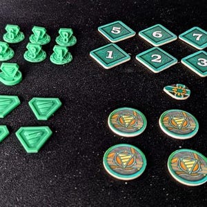 Rivet Wars Reloaded: 3D Token Expansion - Nemoan Faction (Inofficiell) (omålad) (grön)