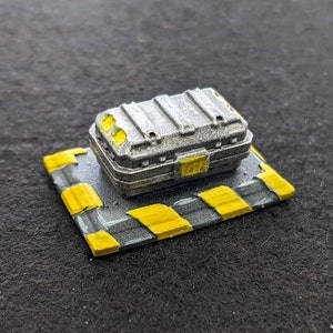 Zombicide 3D Crate Token Set (x9) (unofficial)(primed/yellow)