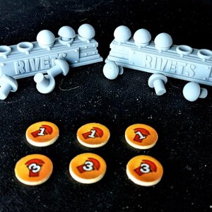 Rivet Wars Reloaded: CORE 3D-tokenuppsättning (inofficiell) (Ally/Blight) (omålad)