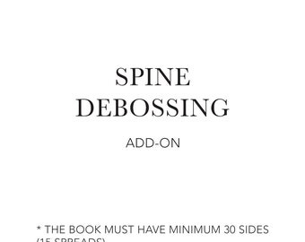 Spine Debossing - Extra - Add on