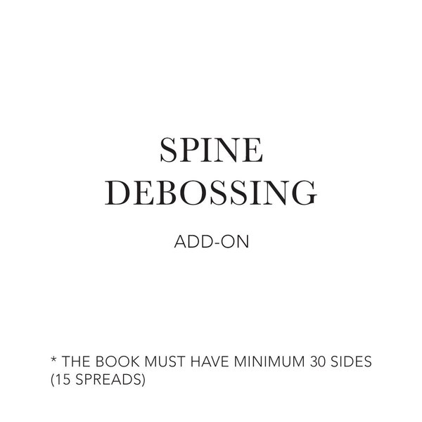 Spine Debossing - Extra - Add on