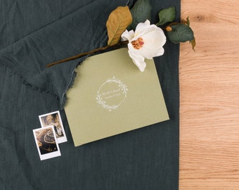 Sage Green Guest Book | Perfect for Weddings, Polaroid photos, Fuji Instax photos or Photo booth Strips