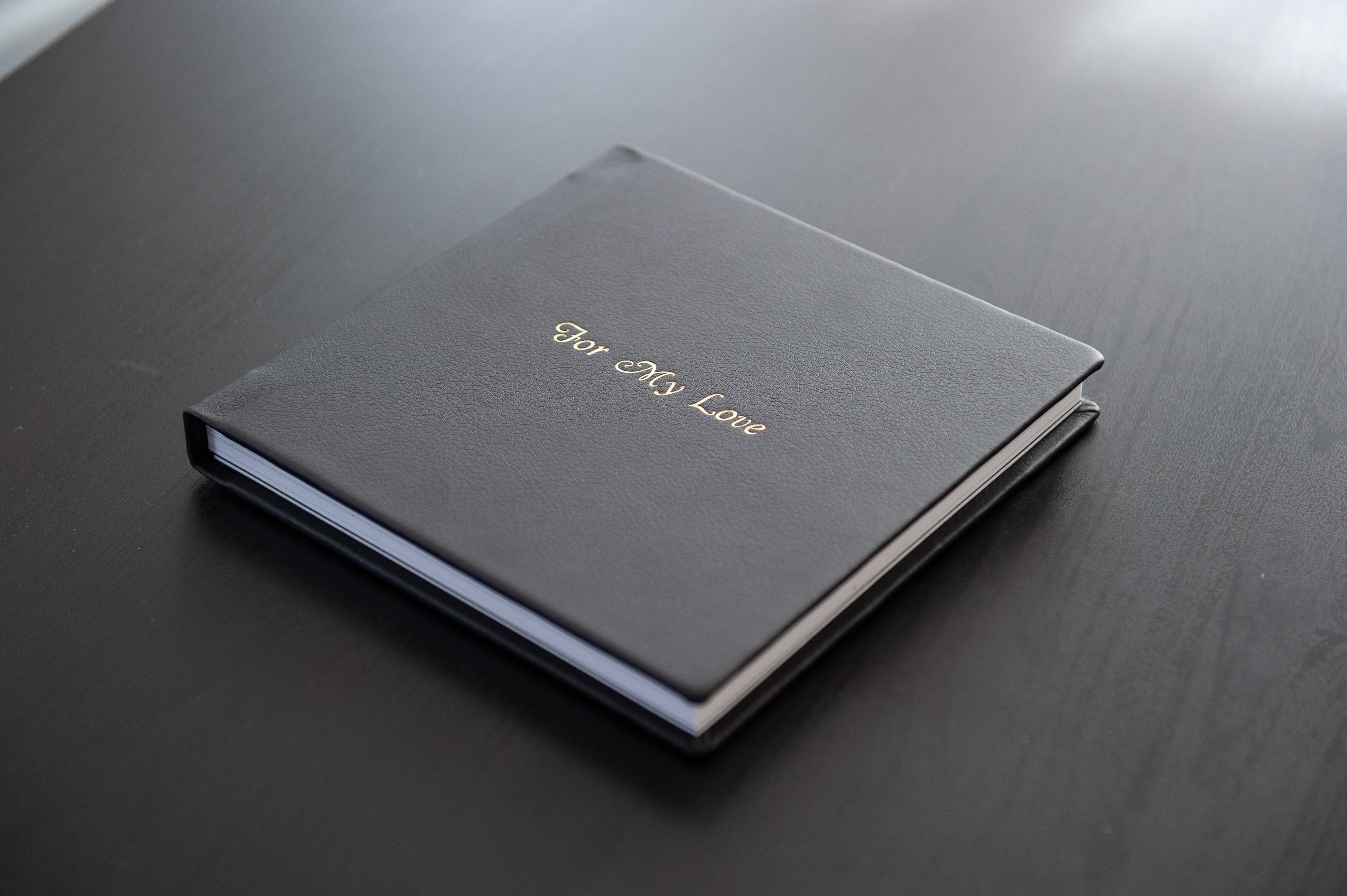 Little Black Book 8x8 Square Lay Flat Photo Album Boudoir Book Groom Gift  One Photo per Page 