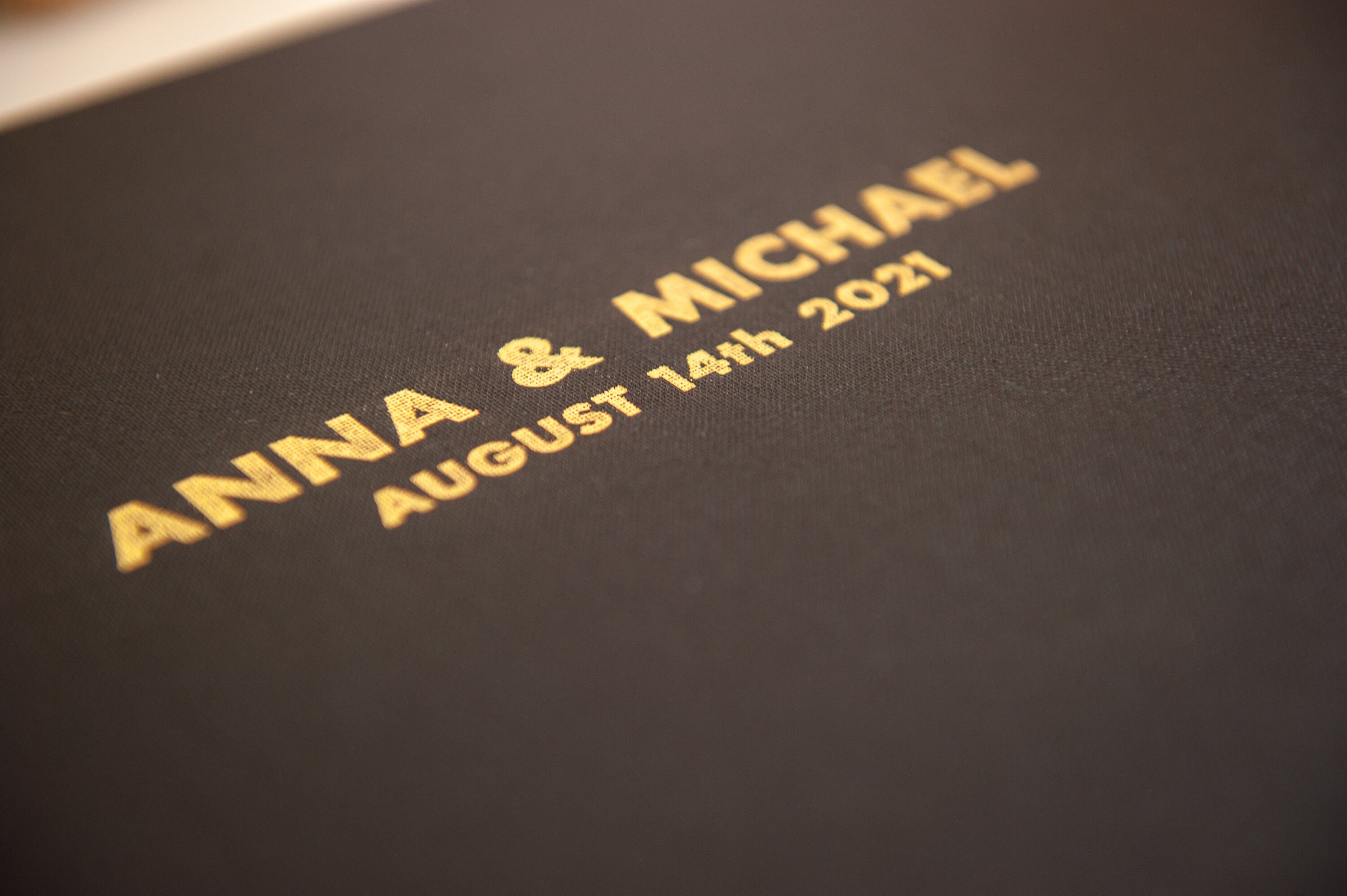 Deluxe Black Metallic Fabric Guest Book Gold and silver foil Etsy