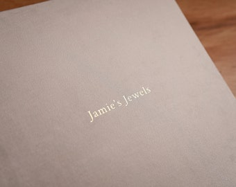 Velvet Photo Album, Large Traditional Photo Album with Glassine Paper - Almond Velvet
