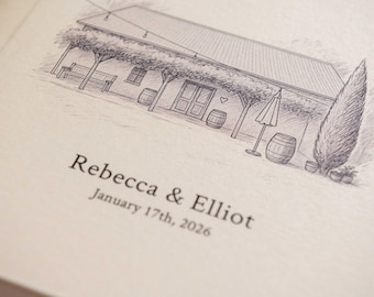 Venue Sketch Guestbook for Instax Mini, Square, Wide and Polaroids
