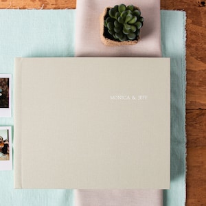 Libro degli ospiti di matrimonio verde primavera e album fotografico
