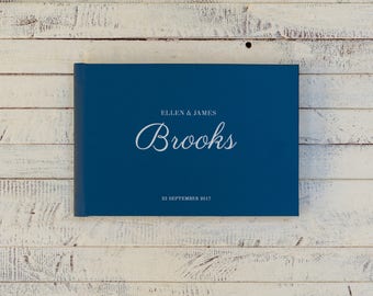 Elegant Wedding Guestbook with names on the cover