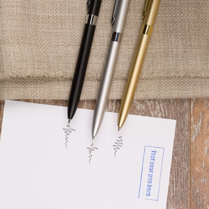 Gouden, zilveren en zwarte pen om in gastenboeken of fotoalbums te schrijven | Kan alleen worden gekocht met een van onze gastenboeken